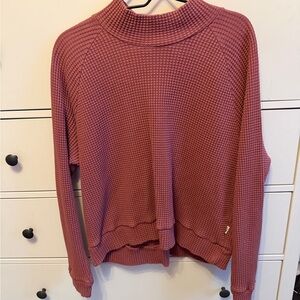 The North Face Waffle Knit Sweater in Mauve